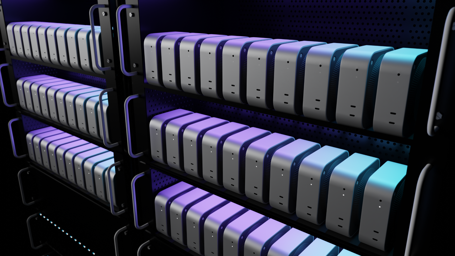 Mac mini M4 cluster rack